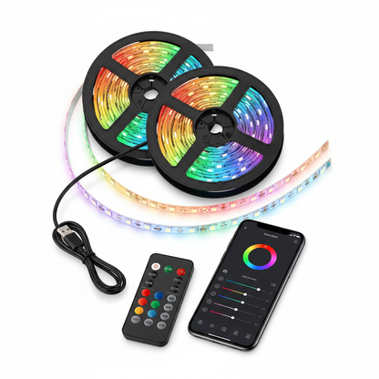 LumiGlow Luxury RGB LED Strip Light — Smart App Control & Voice Assist