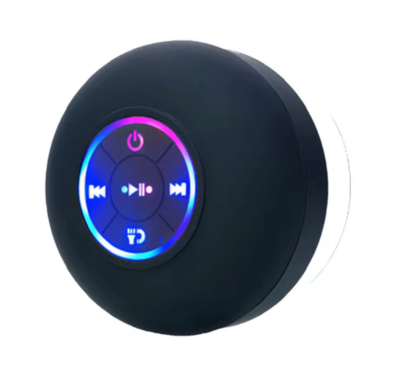 Portable Wireless Bluetooth Speaker LED Light IPX4 Waterproof Loudspeaker Outdoor Bathroom Large Suction Cup Stereo Sound Box