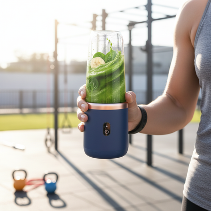 Navy Blue Portable Personal Blender — Blend On The Go